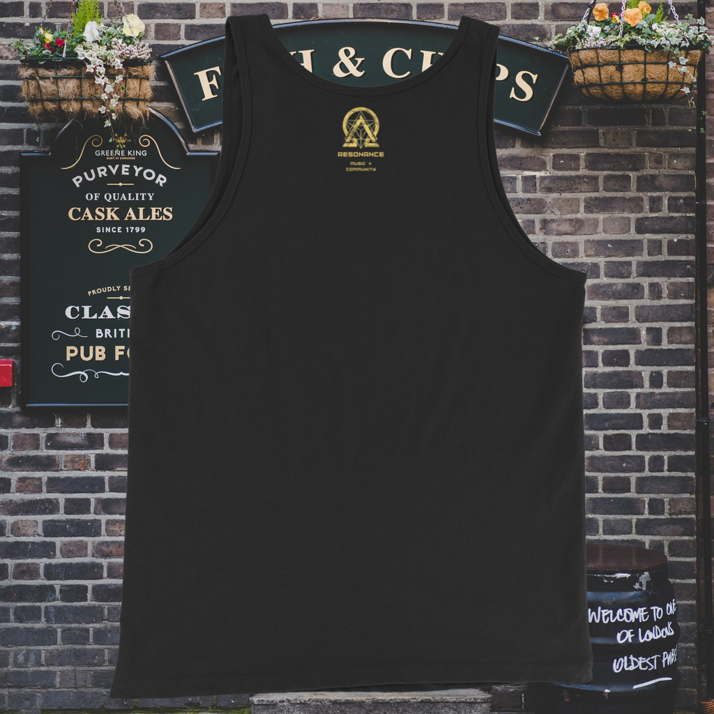 RNC Classic Staple Tank Top black detail product image.
