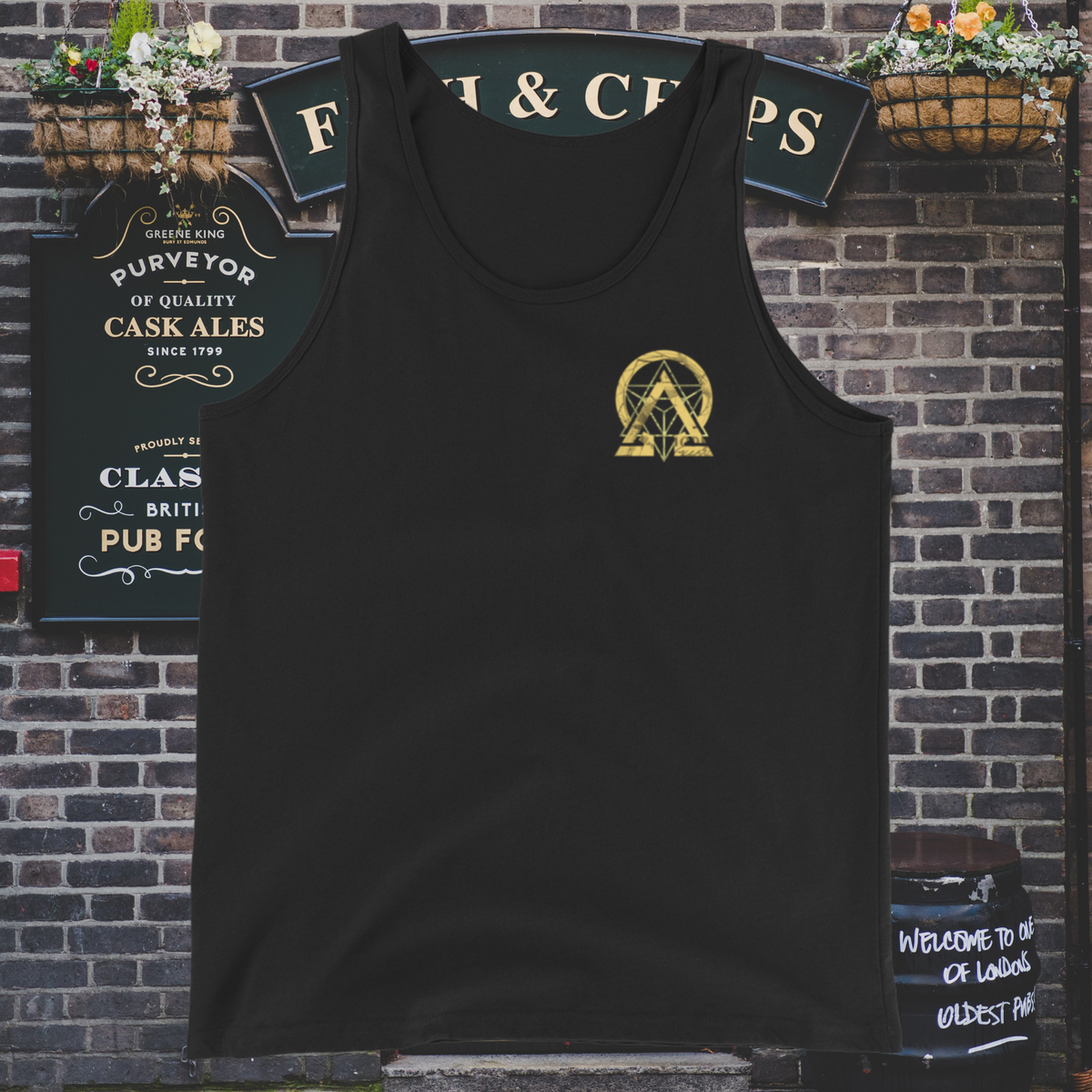 rnc4music Tank Top „Classic“ – Schwarz Seitenansicht