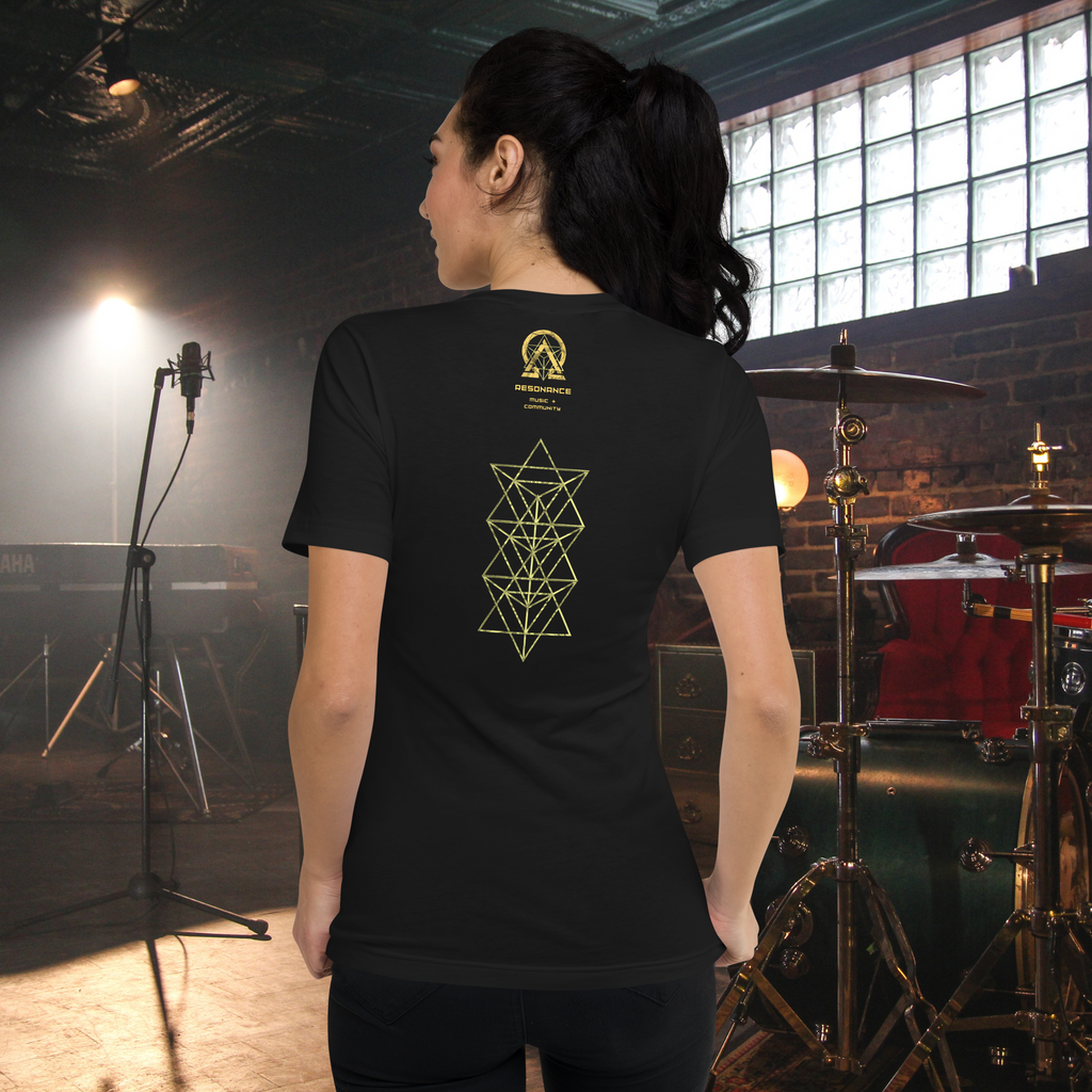 RNC Classic Signature V-Neck Tee black detail product image.