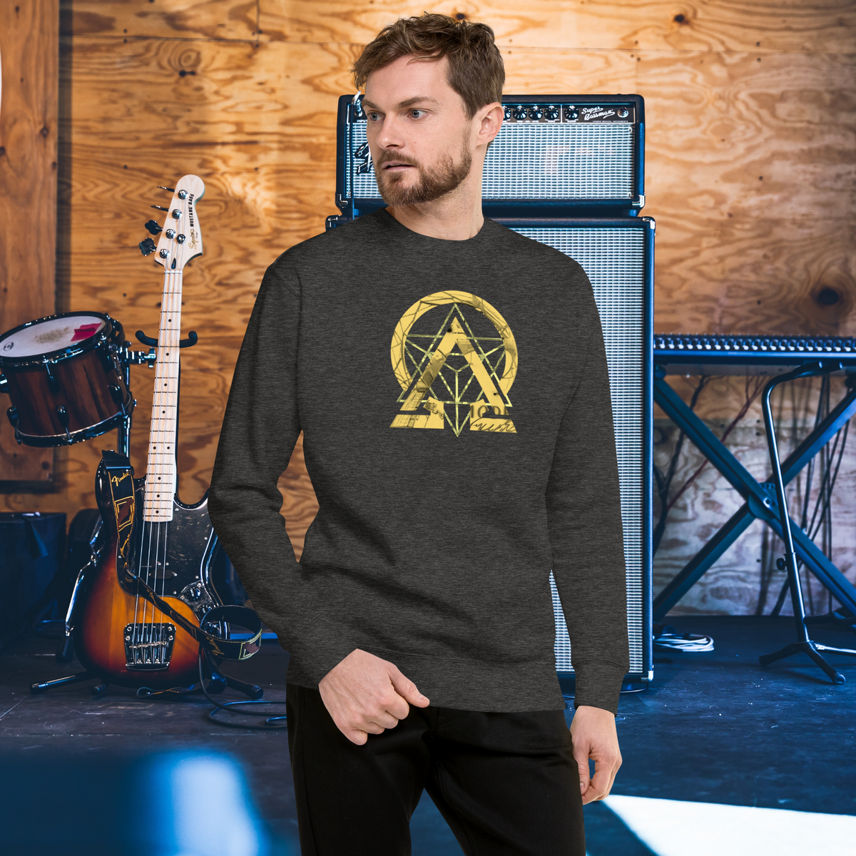 RNC Essential Artist's Premium Sweatshirt charcoal front product image.