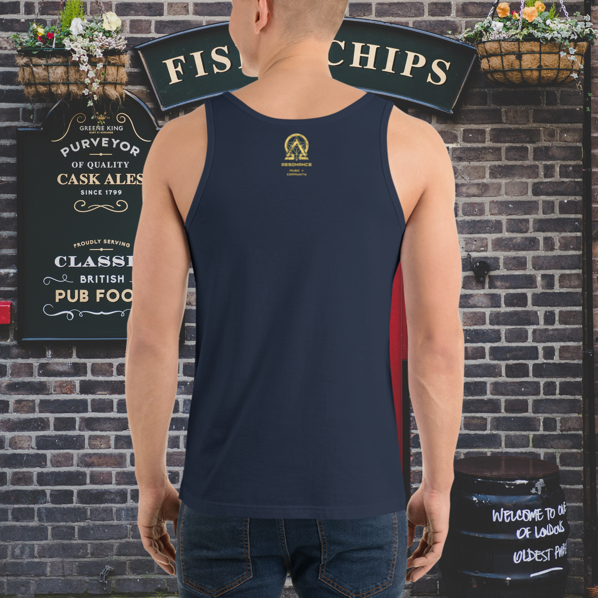 rnc4music Tank Top „Classic“ – Navy Rückseite