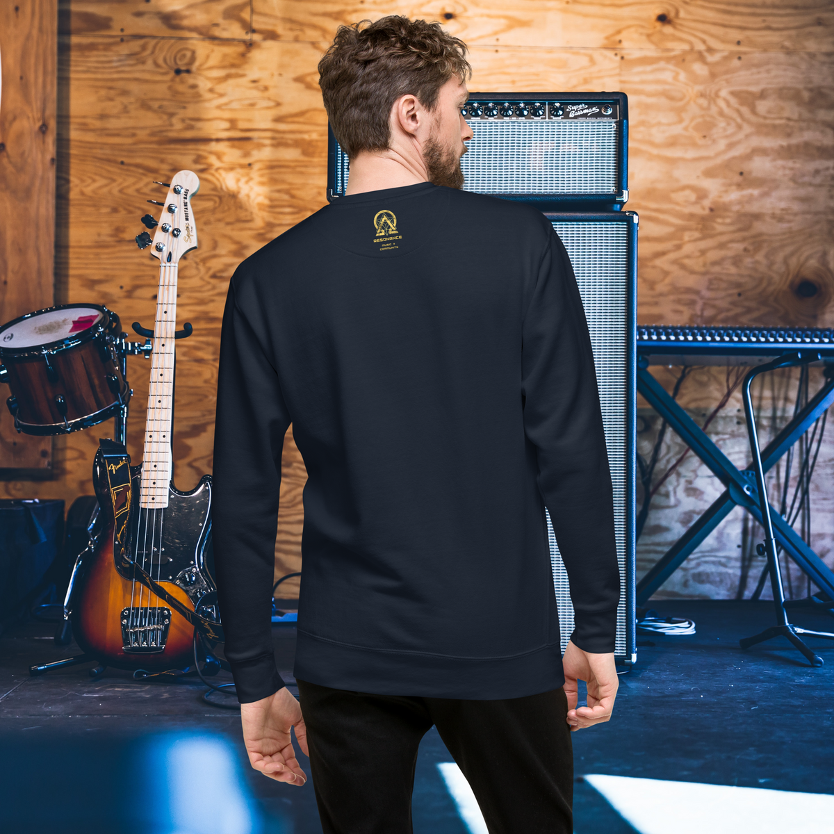 RNC Essential Artist's Premium Sweatshirt navy back product image.