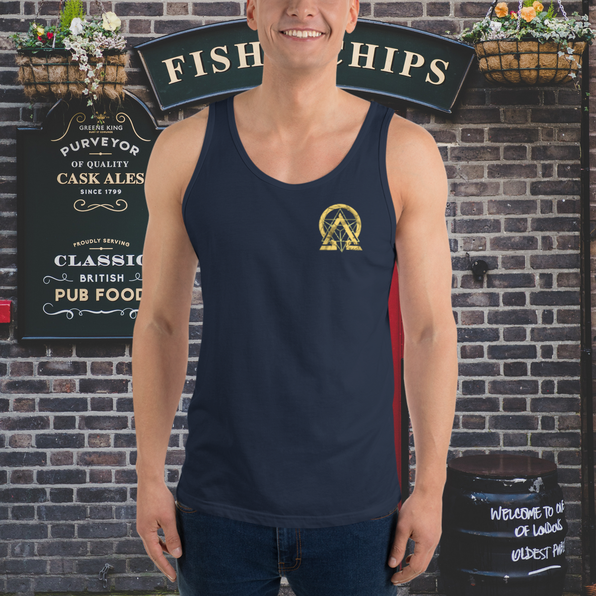 rnc4music Tank Top „Classic“ – Navy Vorderseite