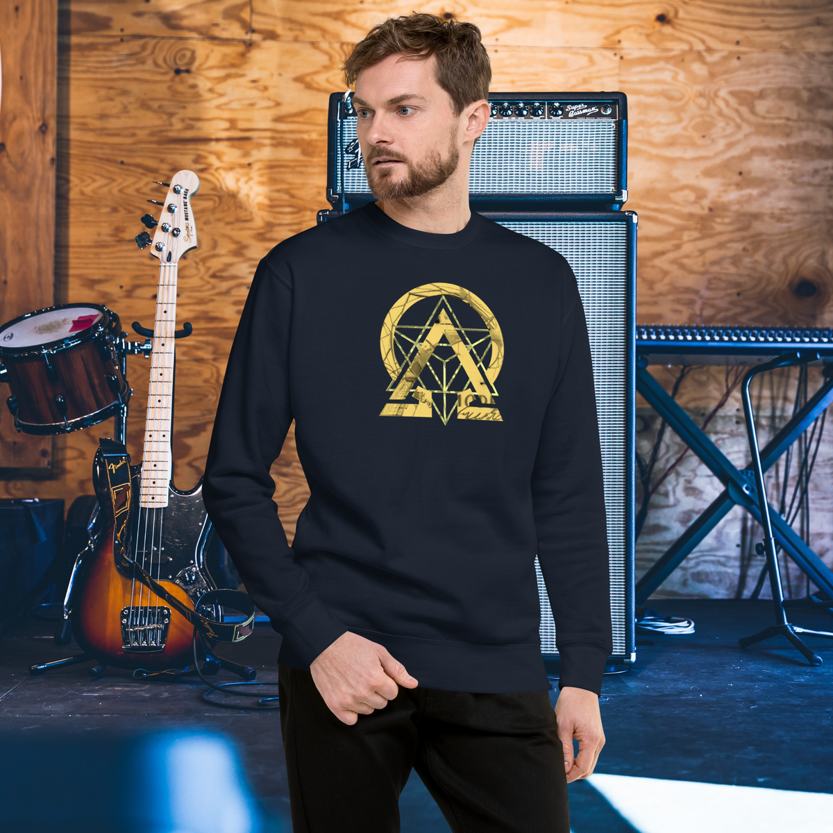 RNC Essential Artist's Premium Sweatshirt navy front product image.