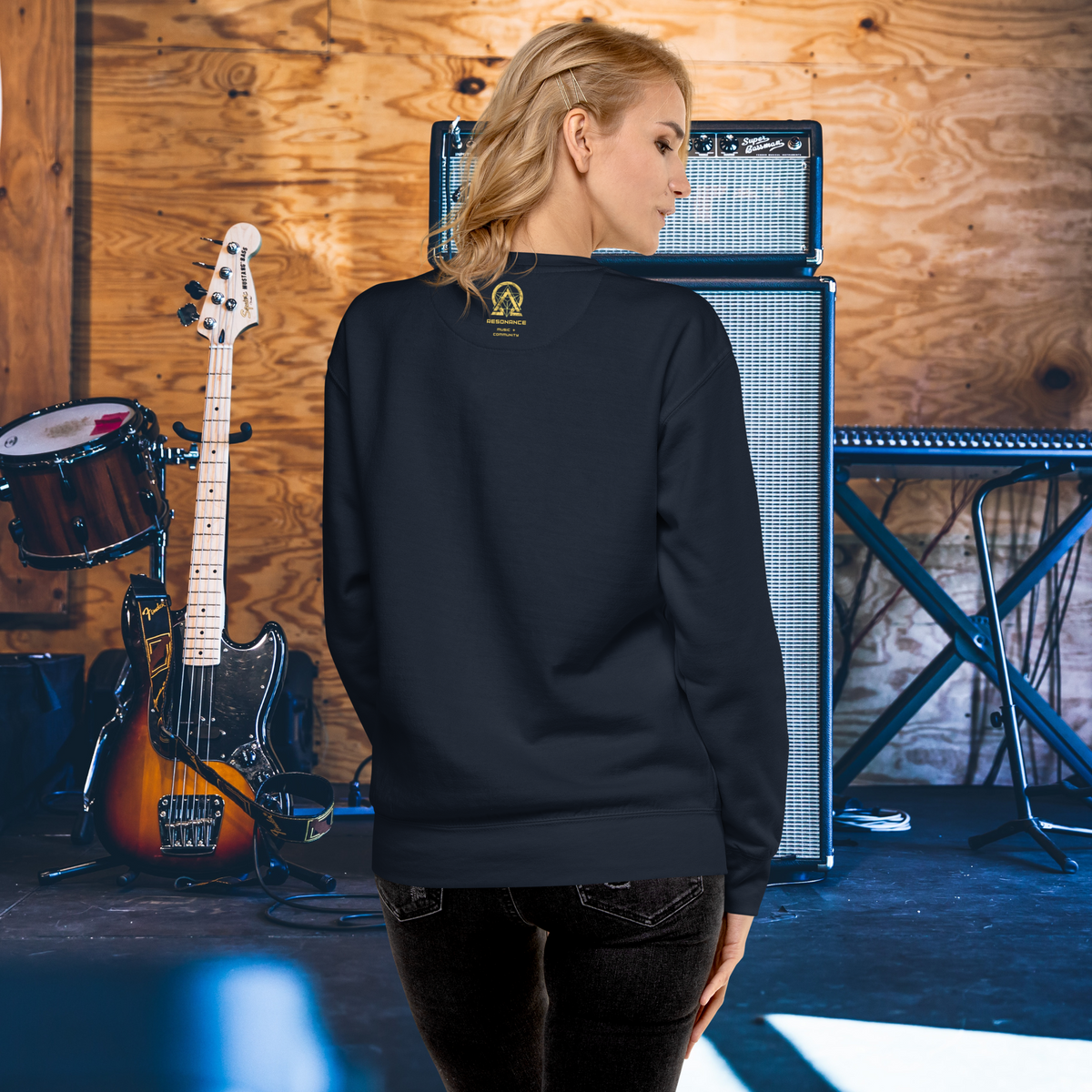 RNC Essential Artist's Premium Sweatshirt navy detail product image.