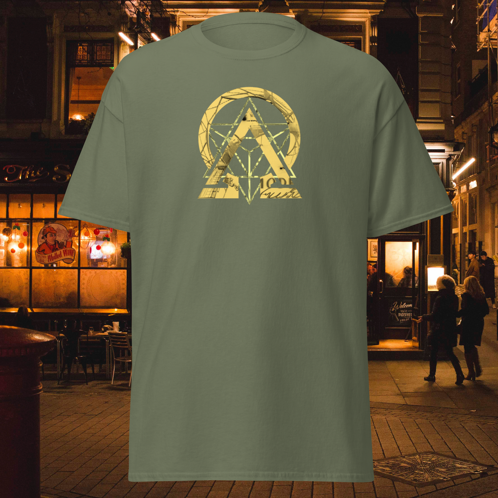rnc4music T-Shirt „Essential“ – Militärgrün Seitenansicht