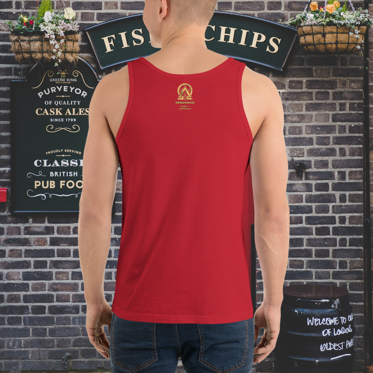 rnc4music Tank Top „Classic“ – Rot Rückseite