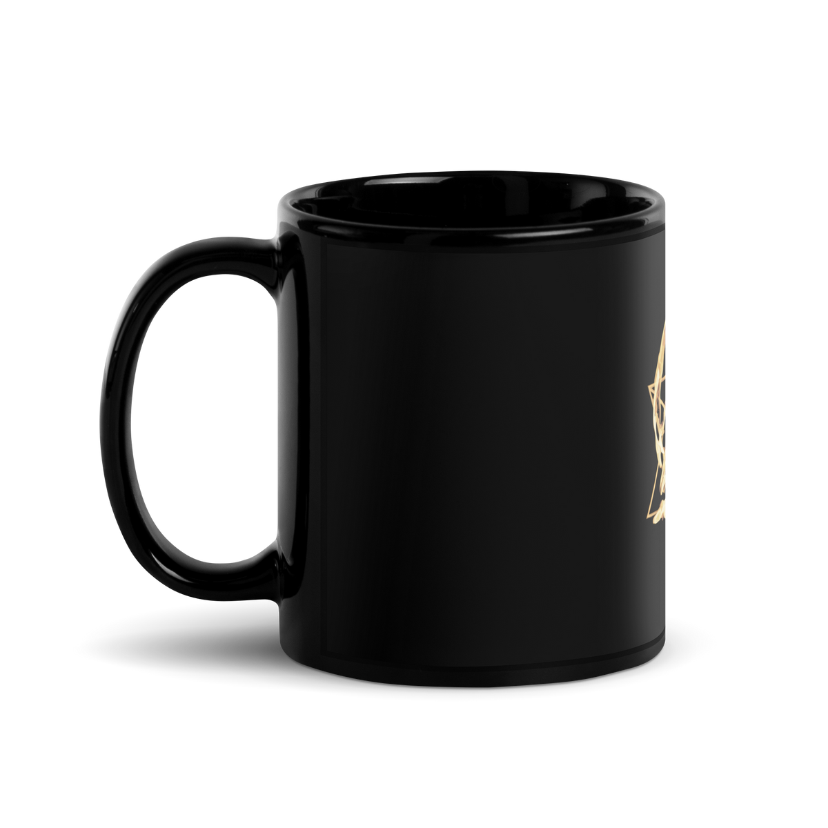 Resonance Black Glossy Mug handle product image.