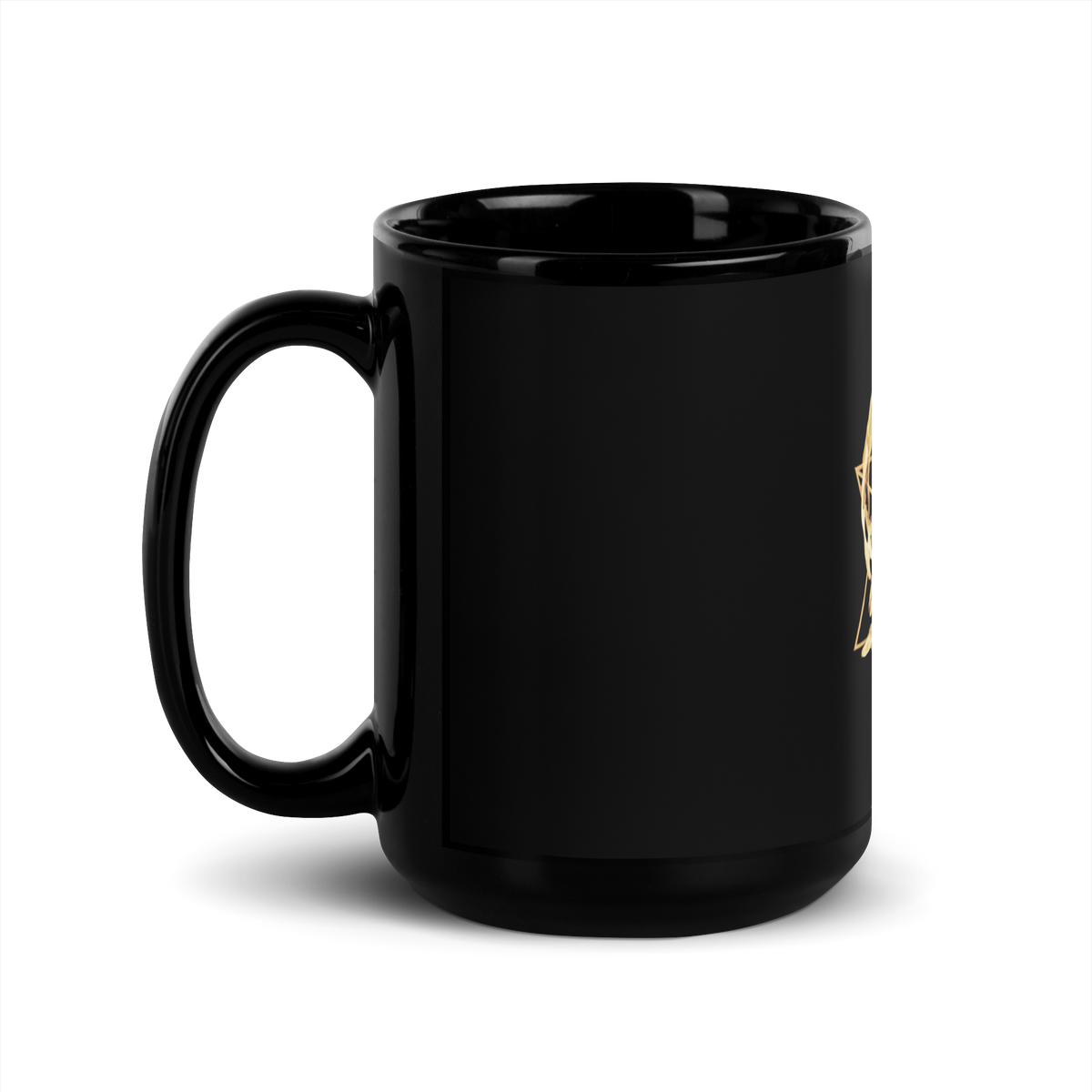 Resonance Black Glossy Mug detail product image.