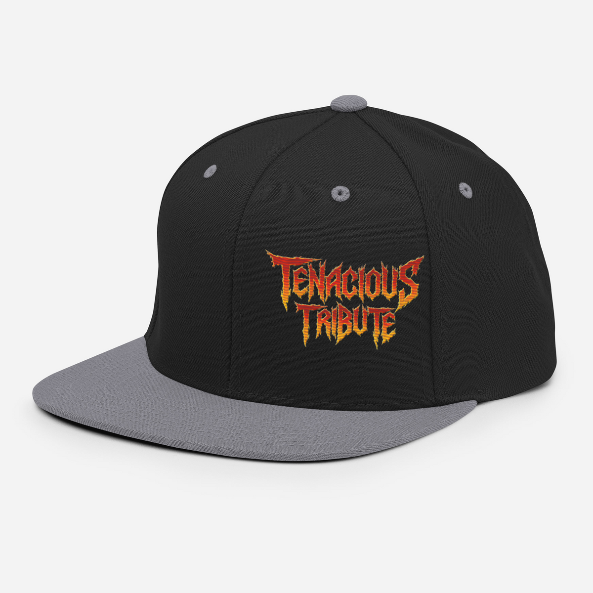 Tenacious Tribute Snapback-Cap – Schwarz/Silber links vorne
