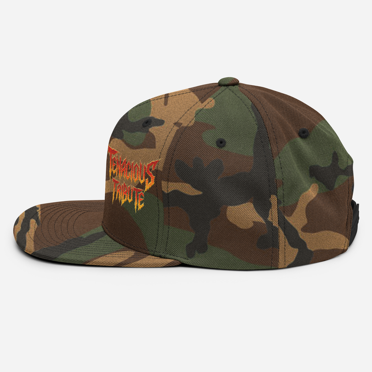 Tenacious Tribute Snapback-Cap – Grün-Camouflage linke Seite