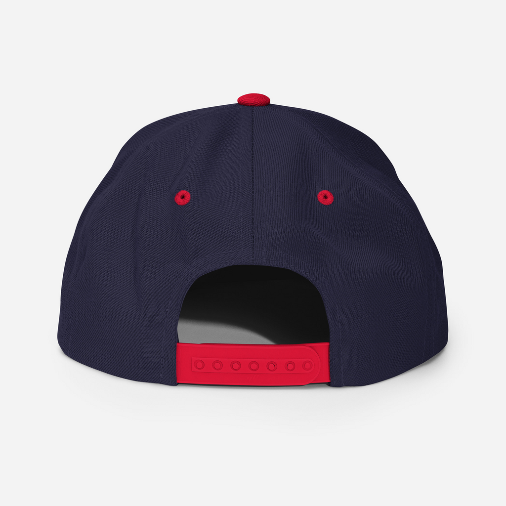 Tenacious Tribute Snapback-Cap – Navy/Rot Rückseite