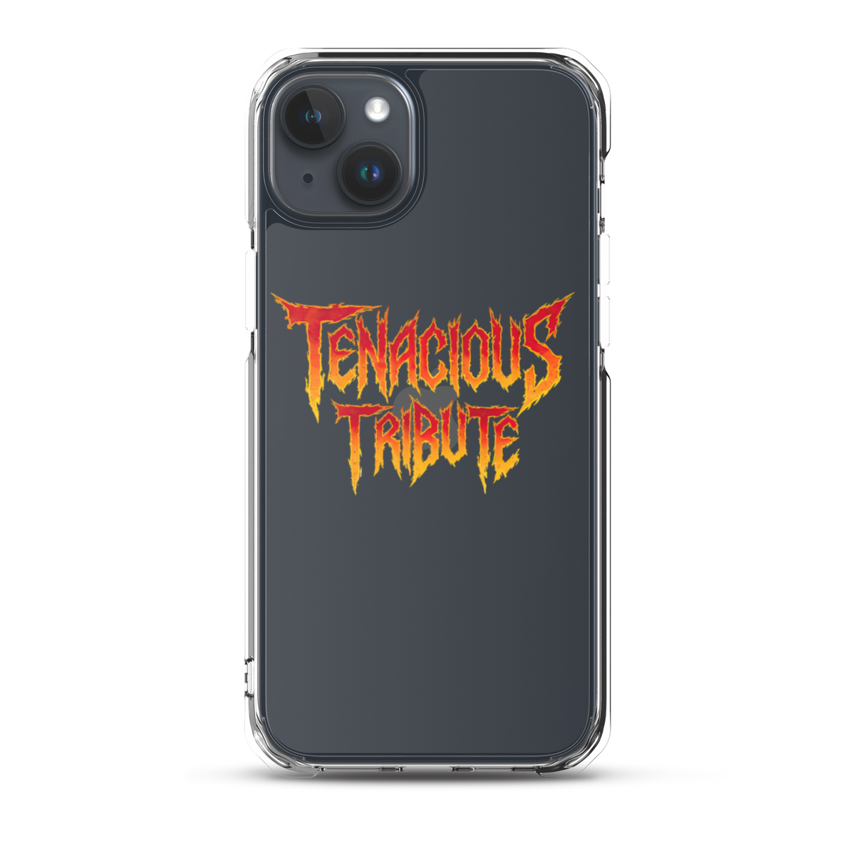 Resonance Clear Case for iPhone 15 Plus on phone view.