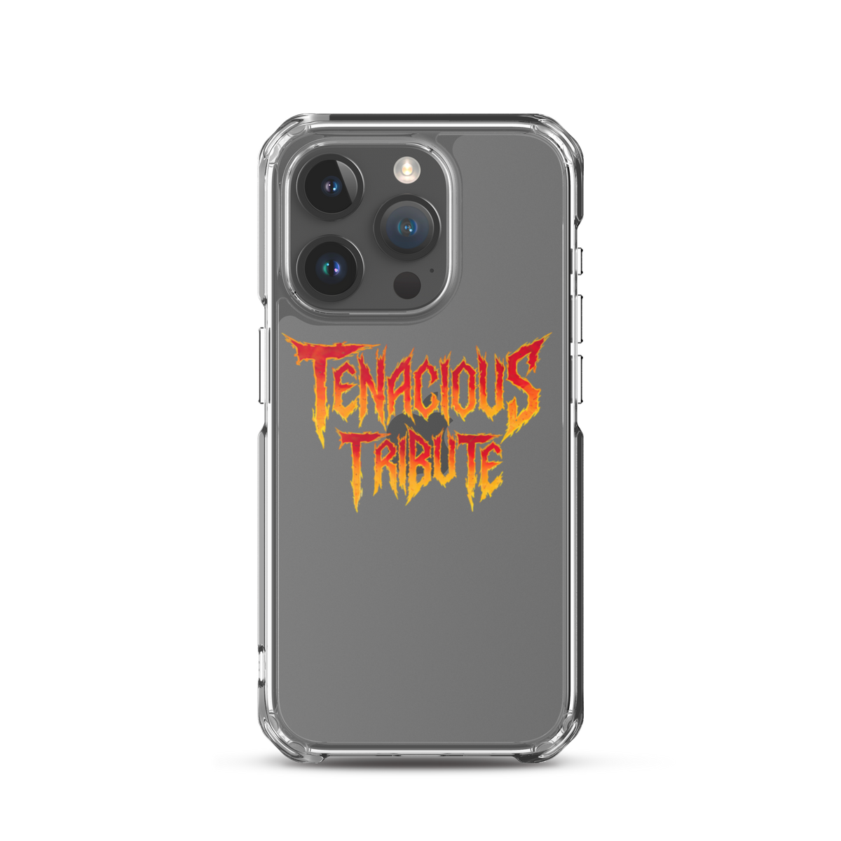 Resonance Clear Case for iPhone 15 Pro on phone view.
