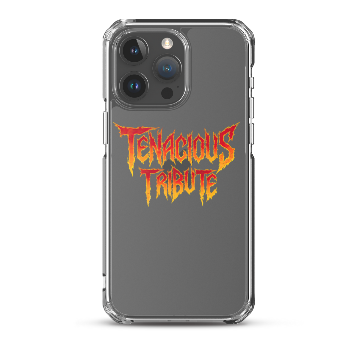 Resonance Clear Case for iPhone 15 Pro Max on phone view.
