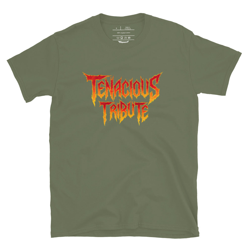Tenacious Tribute T-Shirt navy front product image.