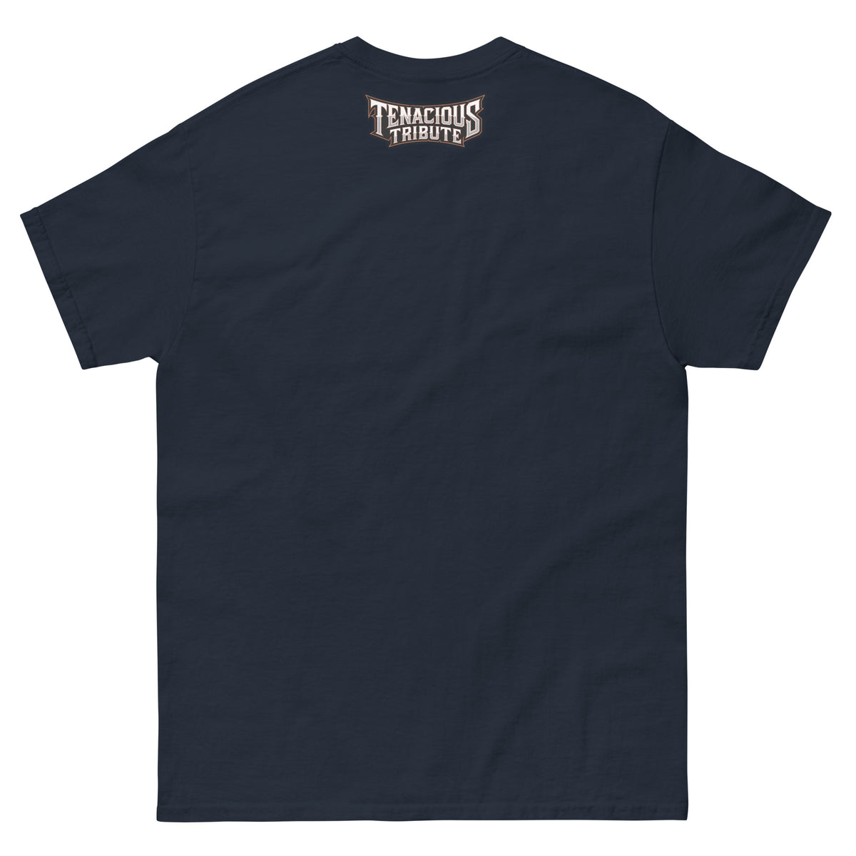 Tenacious Tribute Logo Tee navy front product image.