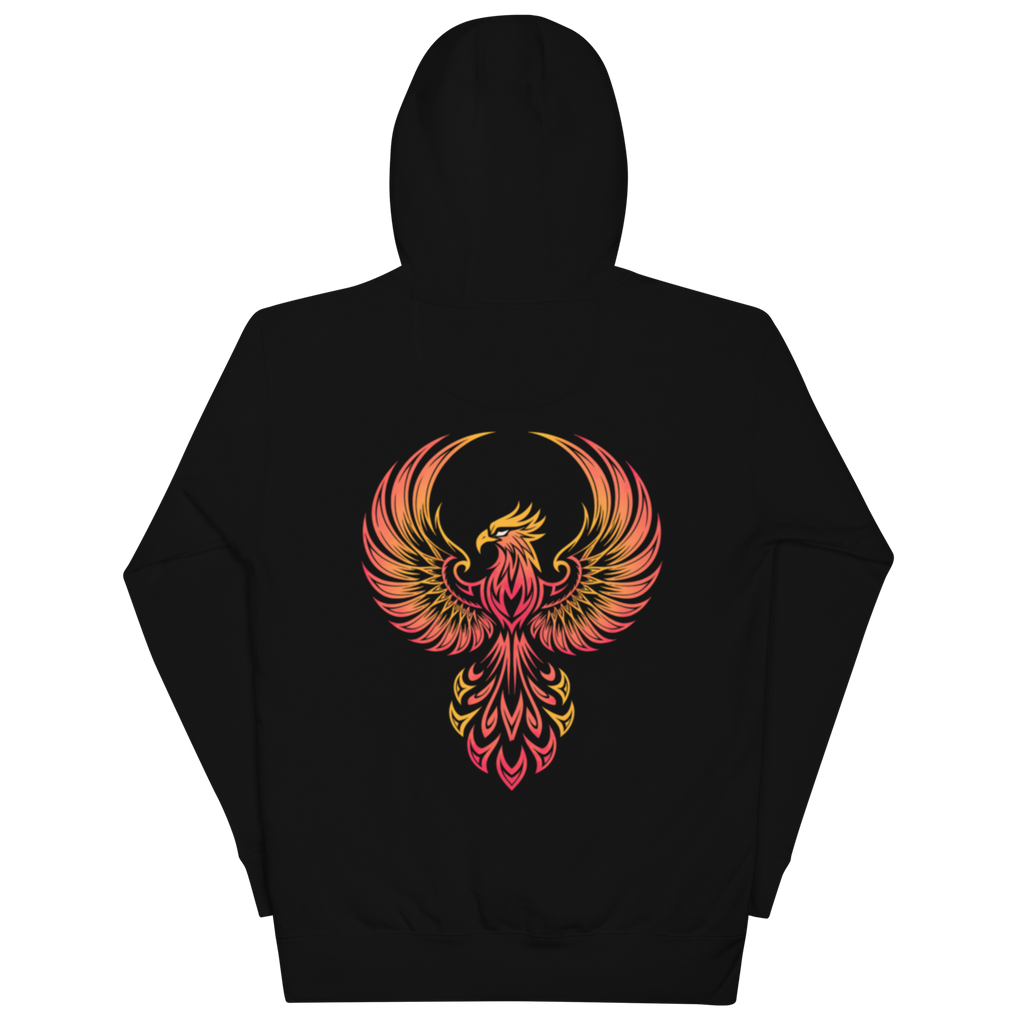 Resonance Unisex Hoodie black back product image.