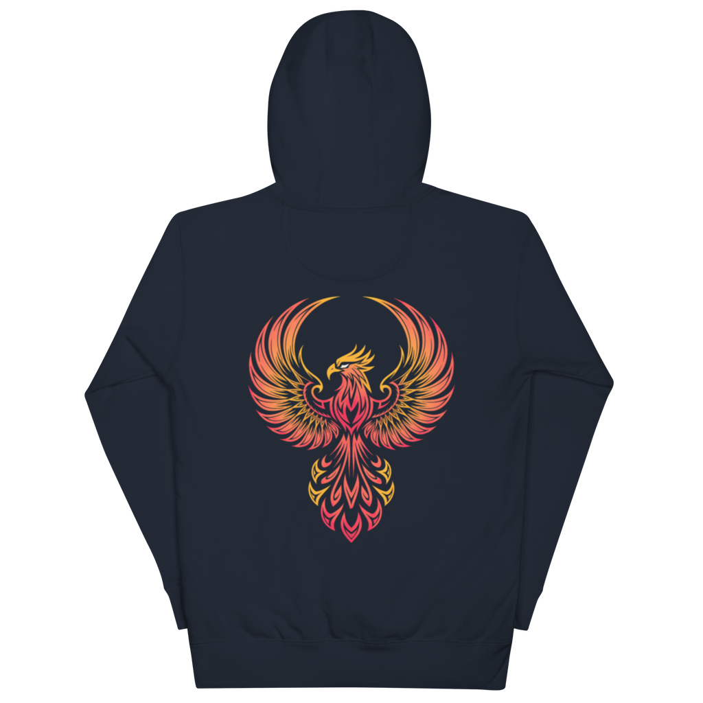 Resonance Unisex Hoodie navy front product image.