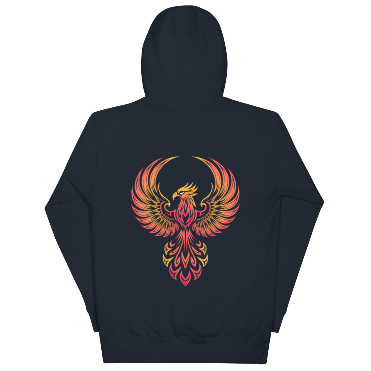 Resonance Unisex Hoodie navy front product image.