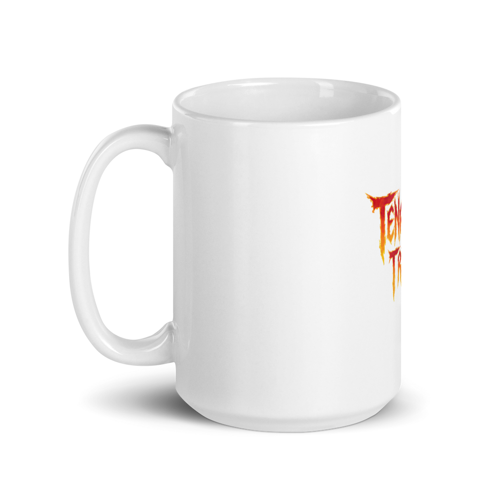 Resonance White Glossy Mug desk product image.